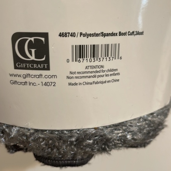 Bootcuffs polyester womens Spandex Boot Cuff Gray 1 pair - Picture 2 of 4